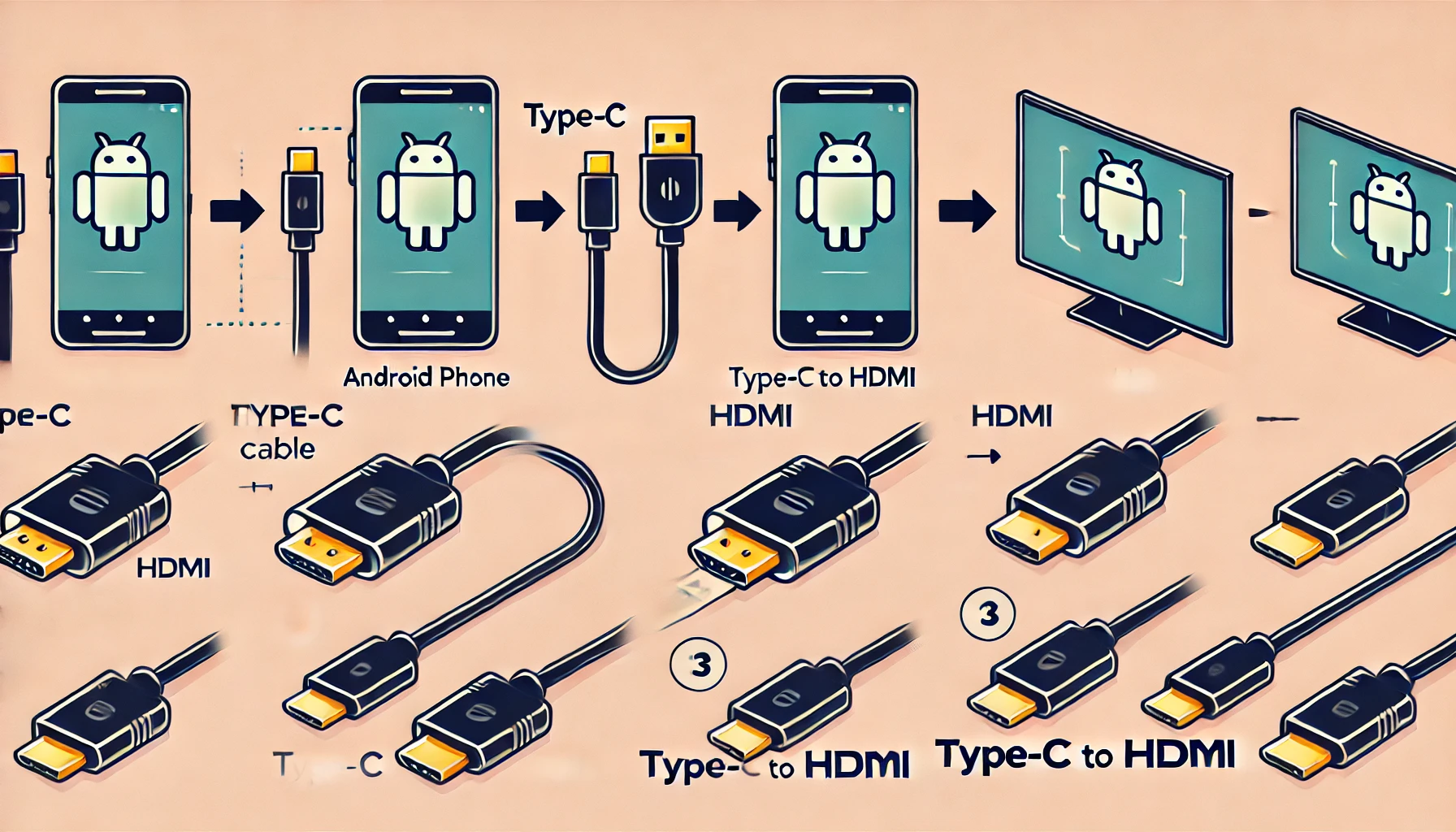 【Android】TypeCのHDMIで出力しても映らない原因と解決方法